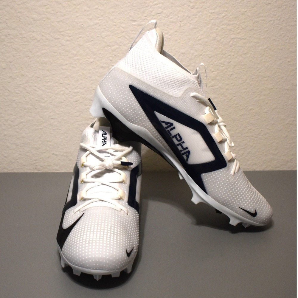 Nike Alpha Menace 4 Elite Men Size 15 White FZ7701-105 Excellent Football Cleats